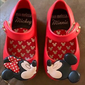 Mini Melissa Mickey & Minnie shoes.